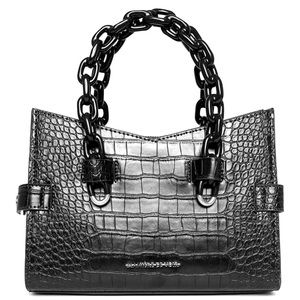MANIERE DE VOIR | Dipped Handle Vegan Croc Tote Bag 🖤